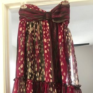 Guess strapless dress gorgeous colours worn twice